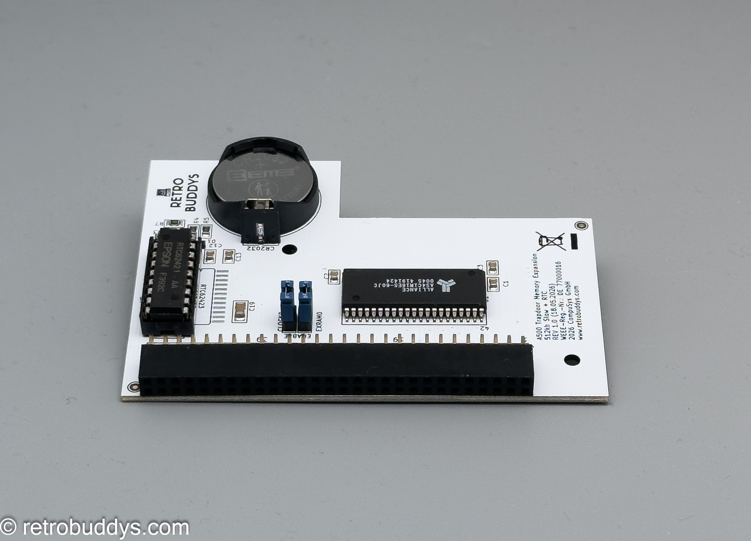 Estensione di memoria da 512 KB con RTC per AMIGA 500 *nuova concezione* - immagine 2