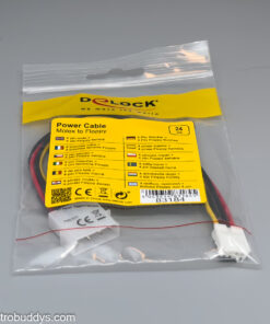 Alternative view of Molex to floppy adapter cable 24cm male - female 4pin