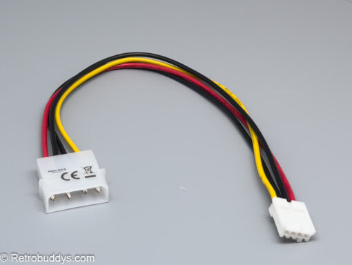 Molex to floppy adapter cable 24cm male - female 4pin