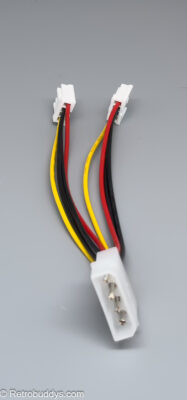 Molex to 2*Floppy adapter cable 24cm plug - socket - socket 4pin