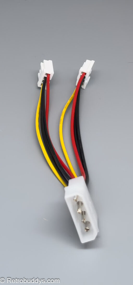 Molex to 2*Floppy adapter cable 24cm plug - socket - socket 4pin