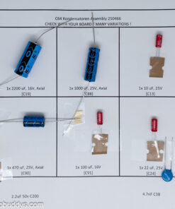 Commodore C64 Recap Kit Assy 250466